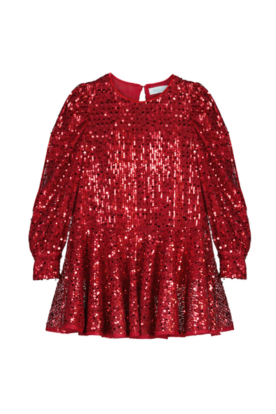 Red Sequins Dress