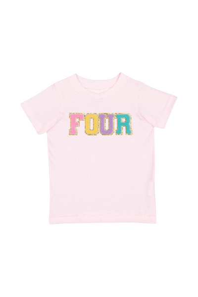 Fourth Birthday Patch Short Sleeve T-Shirt