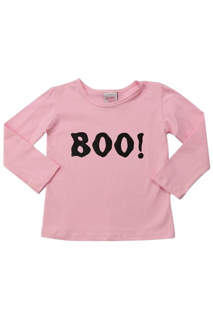 "Boo" Pink Long Sleeve Shirt