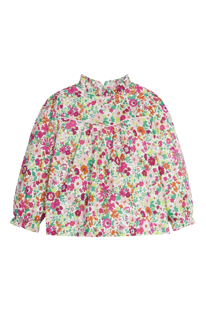 Little English - Magenta Floral Mccall Top