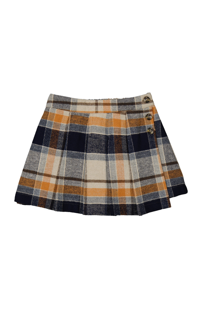 Navy Plaid Skort