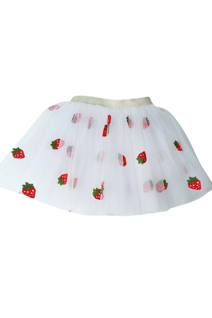 Strawberry White Tutu