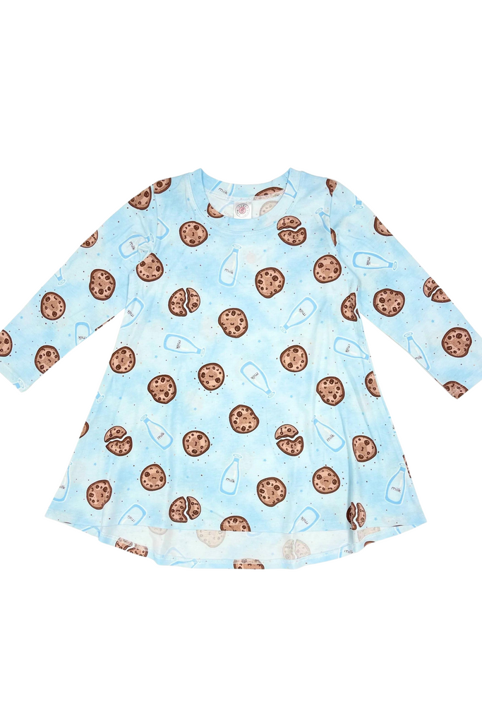 Cookies Blue Long Sleeve Nightgown