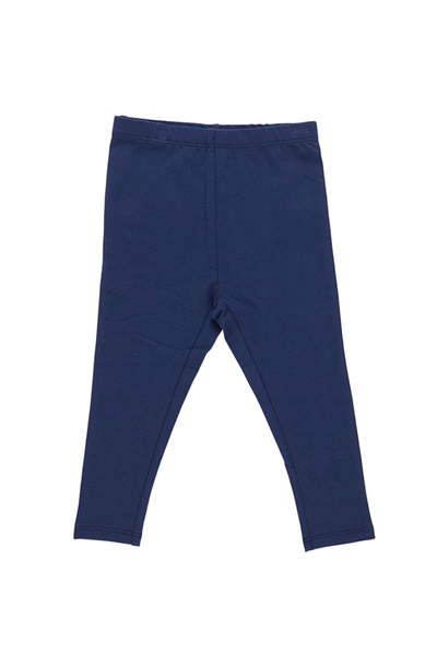 Pink Chicken - Navy Organic Ribbed Leggings