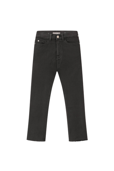 Emie Straight Jeans - Black Peached Raw