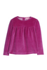 Little English - Magenta Velour Lisle Top