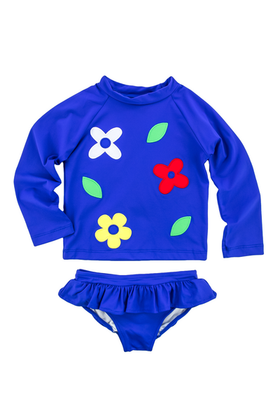 Flowers Rash Guard Tankini Set