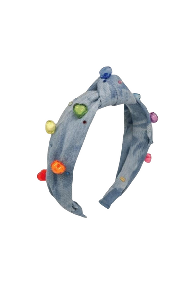 3D Heart Denim Headband