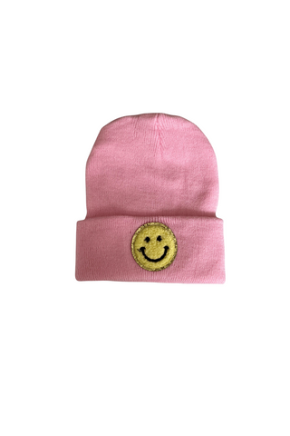 Lola And The Boys - Light Pink Happy Beanie