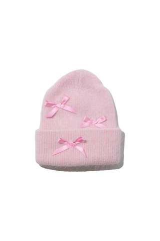 Ribbon Beanie - Pink