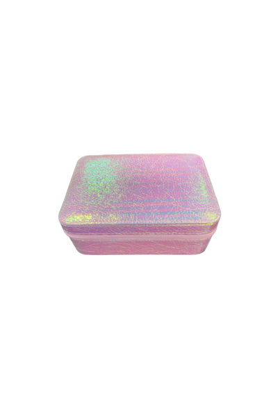 Pink Crinkle Jewelry Box