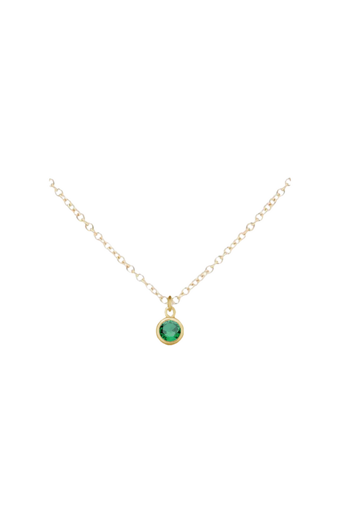 Gold Birthstone Necklace - May