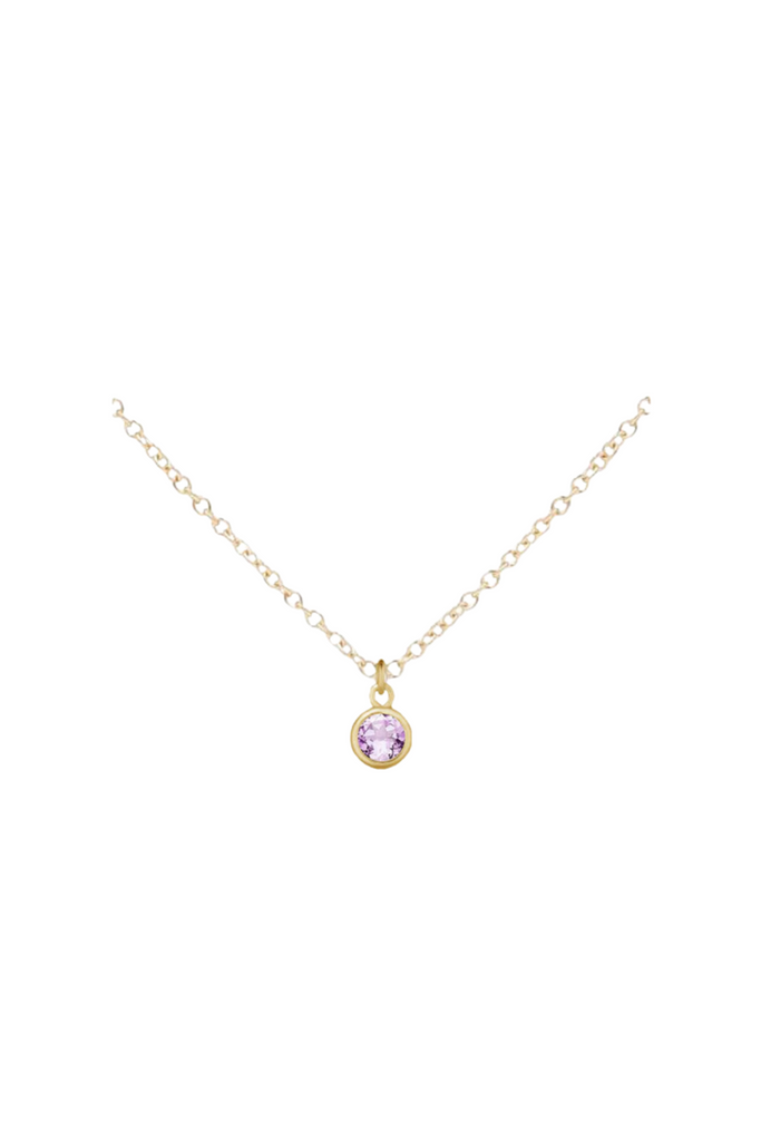 Gold Birthstone Necklace - June