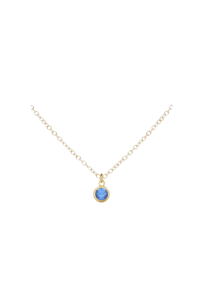 Gold Birthstone Necklace - December