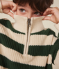 Petit Bateau - Green Striped Sweater