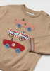 Sand Race Cars Embroidered Sweater