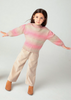 Gradient Striped Camellia Sweater