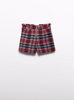 Navy Shimmered Plaid Shorts