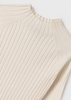 Ivory Rib Knit Mockneck Sweater