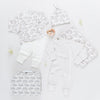 Gray Elephant Layette Set in a Nesting Box