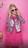 Lola And The Boys - Metallic Rose Moto Jacket