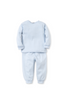 Long Sleeve Striped Pant Set - Blue