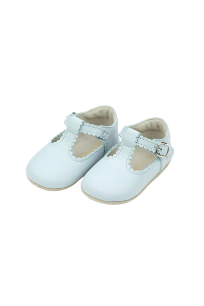 Elodie Scallop T-Bar Crib - Light Blue