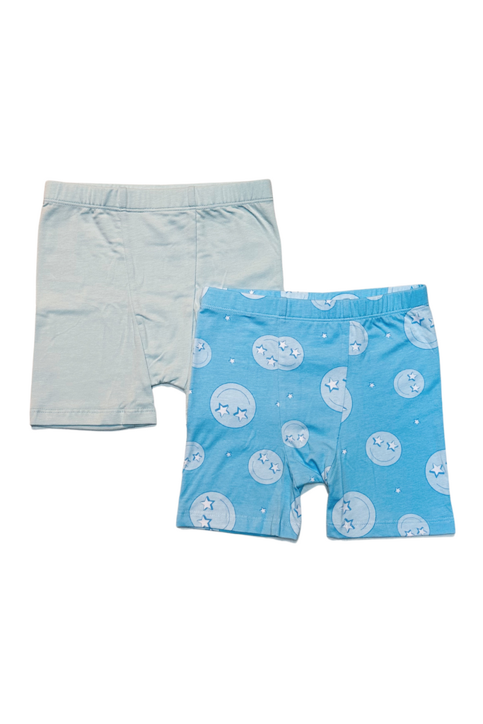 2 Boxer Briefs Pack - Blue Smiley