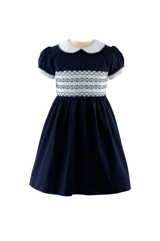 Rachel Riley - Navy Classic Smocked Dress