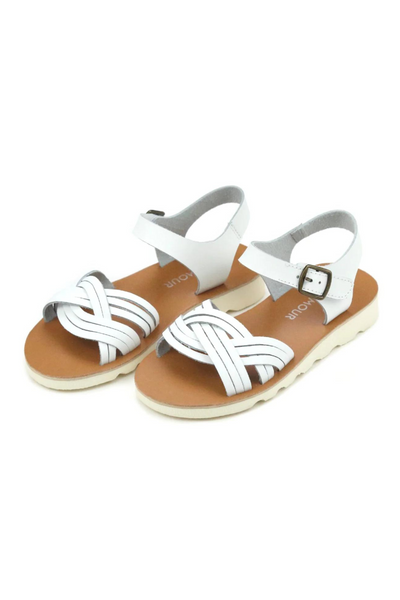 Athena Braided White Sandal